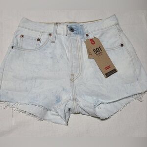 Levi’s 501 high rise denim shorts